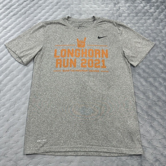 Texas Longhorns Longhorn Nike Shirt Adult Medium Gray Dri Fit Running Gym Mens - Picture 1 of 11